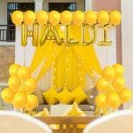 GROOVY DUDZ Haldi Mehndi Ceremony Decoration For Bachelorette Bridal Shower Party (Pack of 26Pcs)
