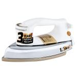 Rico Super Heavy Automatic Dry Iron Japanese Quick Heat Technology with Metal Cover and Shock Proof 3 yrs Replacement Warranty (White, 1000 Watts, 1.5 KG) I Made In India