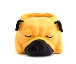 India gardening Mini Cute Sleeping Pug Dog Animal Resin Succulent Flower Vases/Pot Planter
