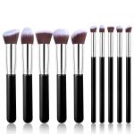 Mapperz Premium Synthetic Makeup Foundation Soft Brush Set of 10 Pcs