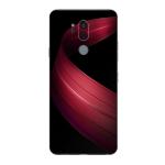 GADGETSWRAP Printed Vinyl Skin Sticker for LG G7 - Red Swirl