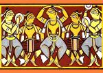 DECOR ADVENTURES Celebration by Jamini Roy Wall Painting 14 x 18 Inch