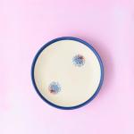 Amalfiee Floral Whispers in Blue Wall Decor Ceramics Plate Big