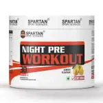Spartan Sport Sciences Night Pre Workout | Pre Workout Supplements for Men & Women | Gym Pre Workout Supplement | 30 Servings, Zero Sugar, Lemon Flavour 150g