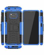 A ACCESSORIES KART Poco X3 Blue Polycarbonate Anti-Scratch Back Cover