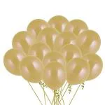 Party Midlinkerz Rubber Gold Girls Birthday Balloon Decoration (100 Pcs)
