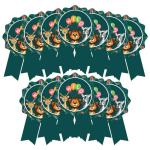 Festiko Animal Jungle Theme Badges (12 Pcs), Theme Birthday Supplies, Return Gifts For Kids, Gift Accessories, Party Items, Animal Jungle Theme Stationary Supplies