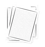 WAYTOBUY A4 60 Sheets Stylish Black Border One Side Ruled Assignment Paper for Students (60 Sheets, 70 GSM Normal Quality, WBT02)