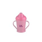BeeBaby Twin Handle Hard Spout Sippy Cup. Leak-Proof, BPA FREE, Easy Grip. 180 ML / 6 Oz. (Light Pink)
