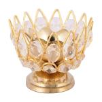 Brass Gallery Brass Bowl Crystal Diya Lotus Shape Kamal Deep Akhand Jyoti Oil Lamp for Home Temple Puja Decor Gifts
