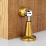 LAPO Stainless Steel 4 inch Door Magnet Stopper for All Door(Gold Finish)Pack of 1