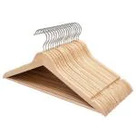 ROCKFIELD FairyHaus Wooden Hangers 20 Pack, Natural Wood Hangers with 360 Swivel Hook and Notches, Slim & Lightweight Hangers Wood for Clothes Coat Suit Jacket