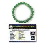 S. K. SYNTHETICS Men's Women's Green Aventurine Stylish Charm Crystal Beads Bracelet for Better Job Opportunities, Increase Prosperity (8mm, Green)