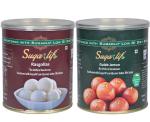 Sugarlif Desi ghee Gulab Jamun 1 Kg (Pack of 1) - Sweetened with Sugarlif Low GI Sugar & Sugarlif Rasgollas 1 Kg (Pack of 1) - Sweetened with Sugarlif Low GI Diet sugar(Combo Pack)