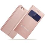 Memumi Apple Authorized Wisdom Series for iPhone 6 Plus/6s Plus Rose Gold PU Leather S-View Flip Cases/Cover