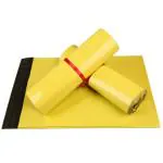 YNK Courier Bags 6.5 X 8 With Jackat With Pod Glossy Finished Secured Courier Bag/Sales Envelopes Polybag (Pack Of 25, Yellow)