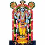 Vils Guruvayur Sree Guruvayurappan/ Lord Krishna Divine Holy Blessing Photo Frame Cutout with Backstand for Pooja/Gift (Size 4 X 6 inch)