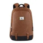Gear Tan Faux Leather Laptop Backpack - 20 L