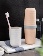 Groupon Multicolor Plastic Portable Toothpaste Organizer Case