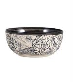 Caffeine Black Ceramic Serving Bowl