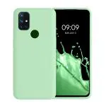LIRAMARK Liquid Silicone Soft Back Cover Case for OnePlus Nord N10 5G / 1+Nord N10 (Green)