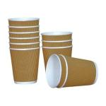 BPC Plain Disposable Cups: Eco-Friendly, Safe, and Hygienic for Juice, Coffee, Tea, Home, Office, Party, and Wedding Events 100 Pcs (Brown-300ml)