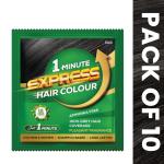 1Minute Express Hair Colour Dye for Men and Women 20ml Natural Black (Pack of 10)