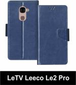 Sbms Letv Leeco Le2 Pro Blue Artificial Leather Shock Proof Flip Cover