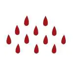 Comet Busters Tear Drop Shaped Red Bindi (8mm) (BIN1060) Pack of 1