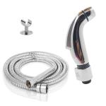 THOISEWELT Toilet Bathroom Bath Fixtures Bidet Health Faucet Jet Spray Hand Shower with Stainless Steel Shower Tube,Hook Full Set - 1 (Chrome)