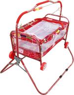 Rawzz Red Metal Bassinet|BASSINET|BASINET|CRADLE|BABY BASSINET|BABY BASINET|JHULA|JHOOLA|KIDS|LATEST BASSINET