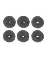 LYTIX Black Synthetic Donuts Bun Maker Cilp for Women (Pack of 6)