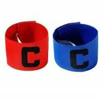 CASHWIN Bright Colour Soccer Football Captain Armband Tape for Adult and Youth Fitness Band (Blue,Red - Color)