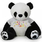 Hug N Feel Soft Toys White And Black Polyester Panda Bear Soft Toy - 3 feet