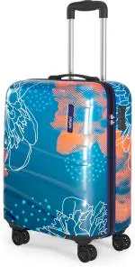 Safari Serene Hardside Suitcase, Lightweight and Scratch Resistant, Fixed Combination Lock, 360 Degree Dual Wheels, Telescopic Handle, Cabin Size Luggage Trolley Bag, Small, 55cm