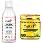 Caret Organic Nourishing Honey & Almond Body Lotion (250ml) AND Vitamin C Alovera Gel(100g)