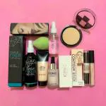 KA CAYLA Face Highlighter liquid shimmer glittery edition face makeup combo set Longwear kit (8 Items in the set)