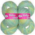 M.G Enterprise Wool Yarn, Premium senco Marble Green Pack of 16 pc 25 gm each
