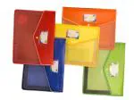 File Folder Poly Envelope Expanding File Wallet Document Folder with Snap Button Closure File Pouch