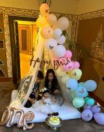 SPECIALYOU.IN 1st Birthday Decoration items for girl with Pastel Balloons, white net curtain for decoration with Fairy light & One foil balloon, butterfly theme birthday decorations- 87 Items