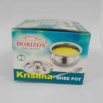 Horizon Stainless Steel Ghee Pot Krishna Ghee Pot Plain: Traditional Charm for Pure Culinary Bliss Size - 2