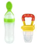 Manan Shopee Kids Multicolor Silicone Ceralac Feeder & Baby Nibbler Fruit (Pack Of 2)