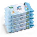 Mother Sparsh 98% Water Based Wipes, 60 Pcs Per Pack | Mildly Scented I Pack of 5