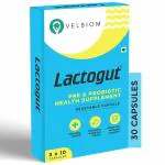 Velbiom Lactogut | Probiotics Supplement for Digestive Health Gut Health & Immunity |PreProbiotic Formula| Helps in IBS Severe & Acute Digestive Conditions | Clinically Proven | 30 Capsules