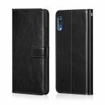 Clickaway Leather Finish Flip Cover for Samsung Galaxy A02 Inside Pockets & Inbuilt Stand Wallet Style Back Case Magnet Closure (Black)