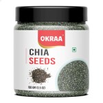 OKRAA Chia Seeds / Omega -3 / Diet Food / Boost Immunity / Gluten Free / Weight Loss - 100 GM