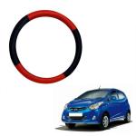 Enexoya Black and Red Premium Leather Stichable Steering Cover for Hyundai Eon