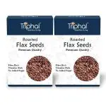 TRIPHAL Roasted Flax Seeds - Premium Quality - 200g X 2 - Combo Pack