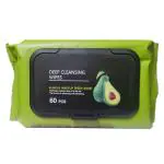SHALIBHADRA ENTERPRISE Makeup removing wipes Green makeup wipes tissue Disposable makeup wipes Makeup remover wipes Facial cleansing wipes Soft makeup wipes (60 PCS)