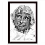 Chaque Decor Black Frame A. P. J. Abdul Kalam Texture Paper Art Print WithoutGlass,Black In White ,Perfect for Home Decor, For Living Room, Bed room, Office, Hotel,wall decoration 20x14| Large. Set of 1 Black In White